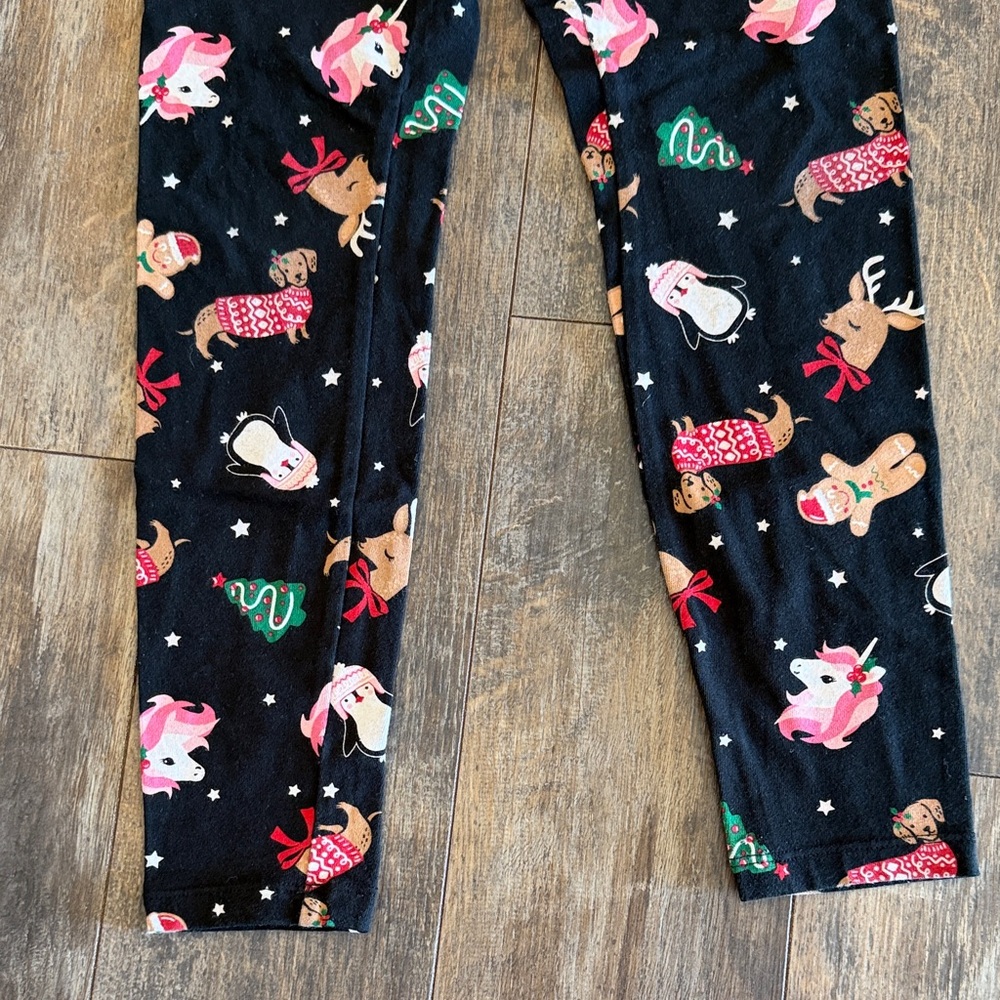 Holiday Time Black Festive Reindeer Leggings - Picture 3 of 8